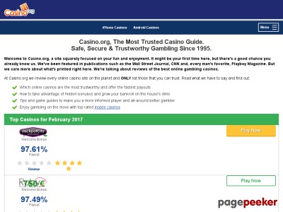 Casino.org - Most Trusted Online Casino Guide Since 1995