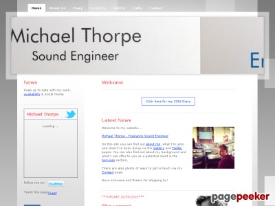 Michael Thorpe---lance Sound Engineer Manchester UK - Michael Thorpe ----lance Sound Engineer - Manchester UK