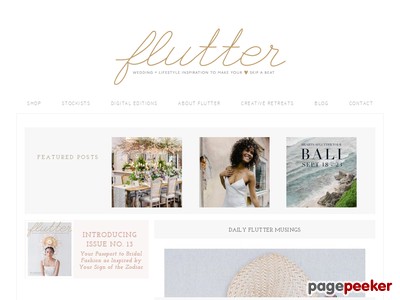 Flutter Magazine: Wedding and Entertaining Inspiration