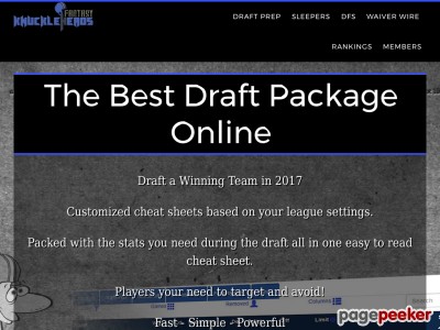 Fantasy sports news, rankings, sleepers, stats and tools.