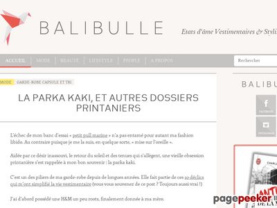Balibulle - Etats d'âme vestimentaires et stylistiques | Modasse et fière de l'être, militante de la futilité, pasionaria de la frivolité, croisée de l'éphémère