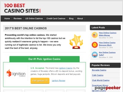 Best Online Casinos of 2017 (100% Real Reviews)