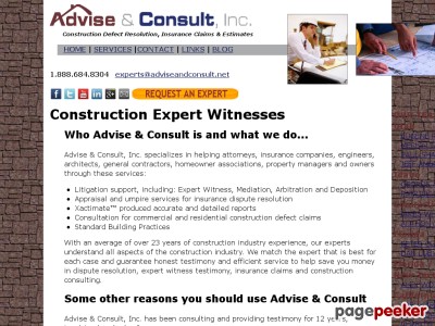 advise & consult, inc. construction expert witnesses