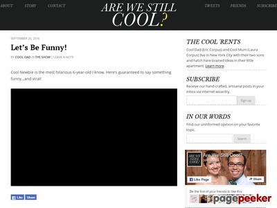 Are We Still Cool? - New York parenting blog | Trying way too hard to be cool