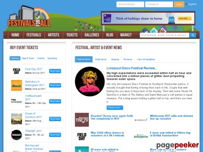 Festival tickets, information and music news.