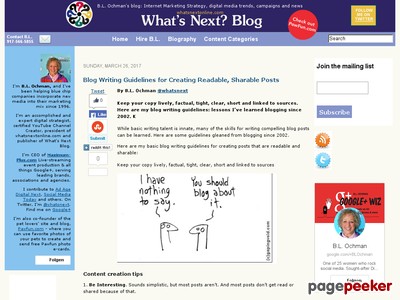 B.L. Ochman\'s What\'s Next Blog