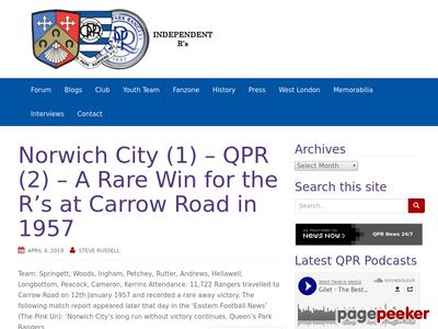 Independent Rs - News and views on Queens Park Rangers