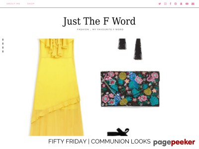 Just The F Word - Fashion ... My Favourite F Word