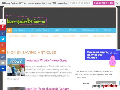 BargainBriana - Frugal Living Without Sacrifice