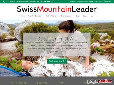 First Aid training and outdoor leadership in the Swiss Alps