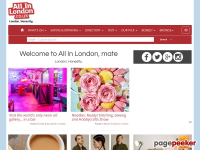 All In London - Your London Guide for Events, Restaurants, Bars, Shops, Offers, Recommendations and Reviews