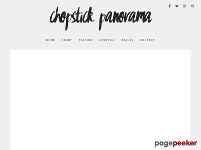 Chopstick Panorama - A Lifestyle & Fashion Blog
