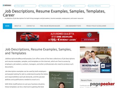 Job Descriptions, Resume Examples, Samples, Templates, Career, Interview