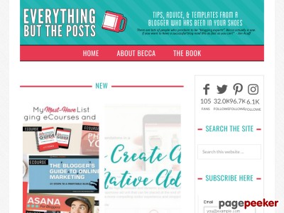 Everything But the Posts - Tips, Advice, and Templates from a Blogger Who Has Been in Your Shoes