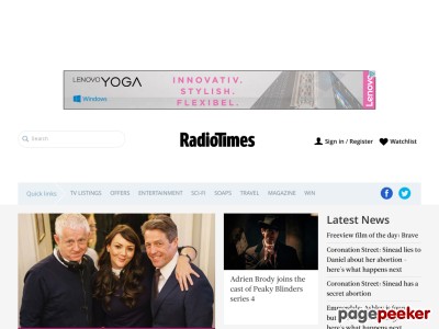 TV listings, entertainment news and film reviews