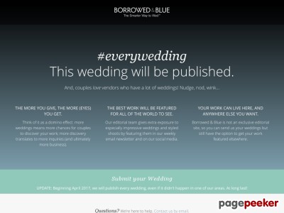 Submit a Wedding to Borrowed & Blue