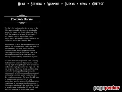 The Dark Horses - A specialist crew company for the music and events industries