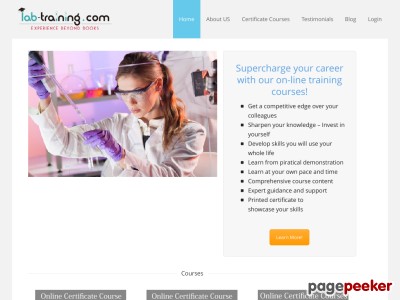 Laboratory training courses on HPLC, GC, AAS, Lab Safety, Spectroscopy