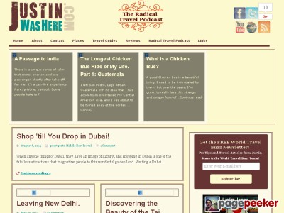 Justin Was Here - The Travel Blog Heard Around The World!